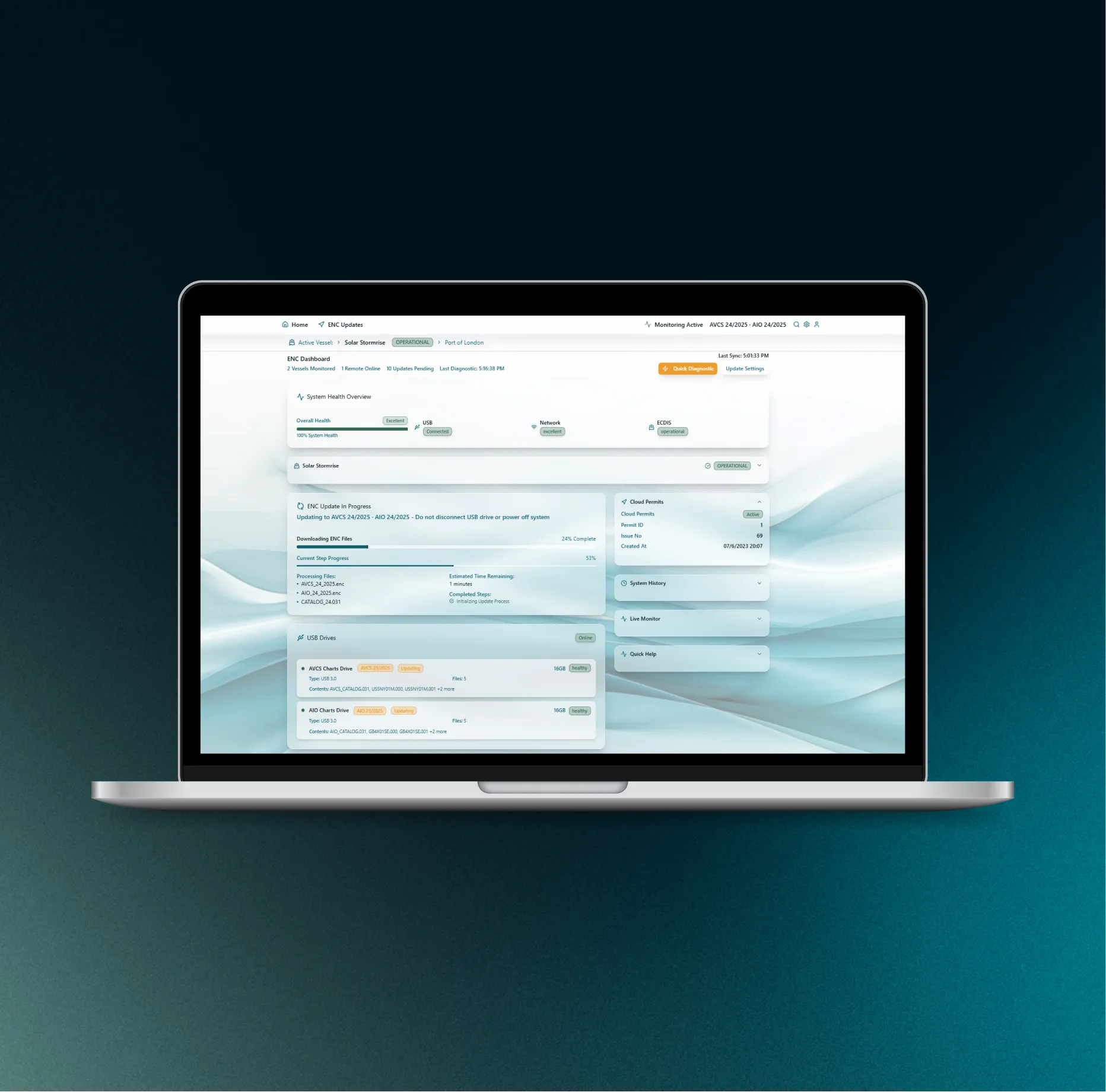 User interface with data and options
